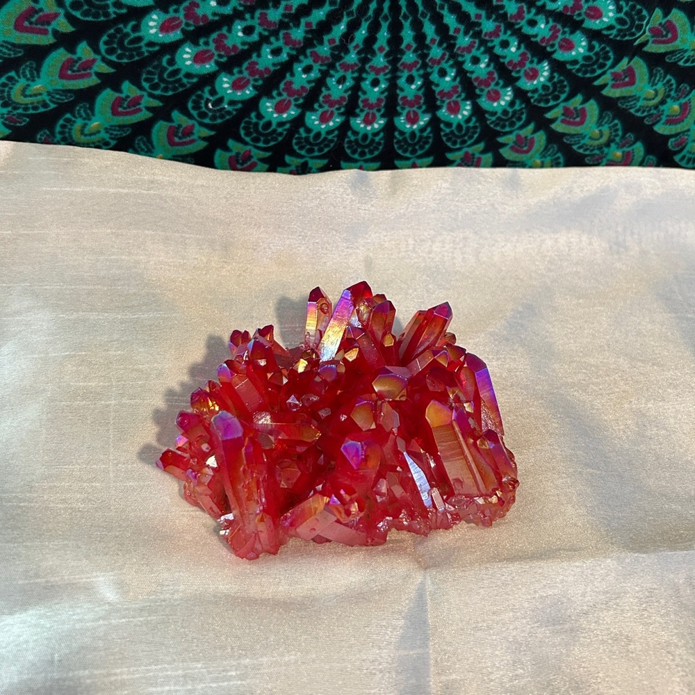 1.67lb LARGE AAA Crystal Ruby Aura Quartz Cluster